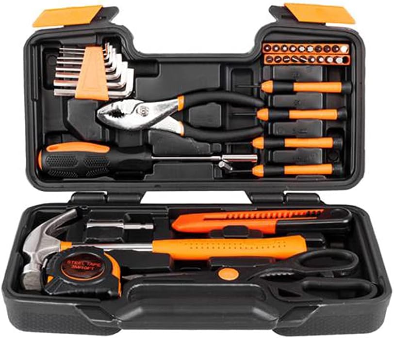 Amazon.com: JJCF 39-Piece Household Tool kit,Auto Repair Tool Set, Tool ...