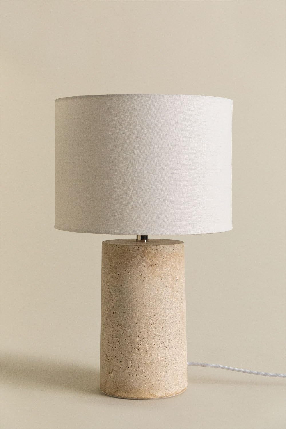 SKLUM Lampe de Table Dianta en Lin et Fibre de Verre