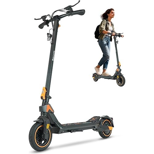 G1 Foldable Electric Scooter for Adults with 500W Motor, Up to 21MPH Speed & 23-Mile Long Range, 36V/12.6AH Battery, 8.5" Off-Road Tires for 20° Max Slope, Dual Drum Brake, UL Safety Certified