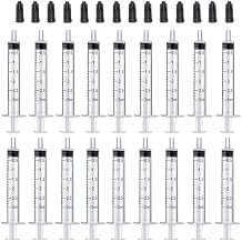 Pack of 40 3 ml syringes, oil dosing syringes without needles with caps, for small pet feeding, industrial precision application