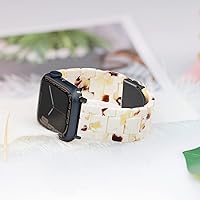 Vista 47 de Lightweight Resin Band For Apple Watch Series 11 10 SE 9 8 7 6 5 4 3 2 1 Ultra 3 2, Fashion Adjustable Replacement Strap for iWatch Bands 38mm 40mm