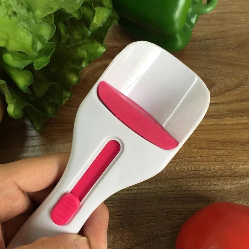 1 cuchara de distribución de masa para pasteles, botón deslizante de un solo toque dispensa la bata, dispensador de masa para el hogar, herramienta para hornear 5