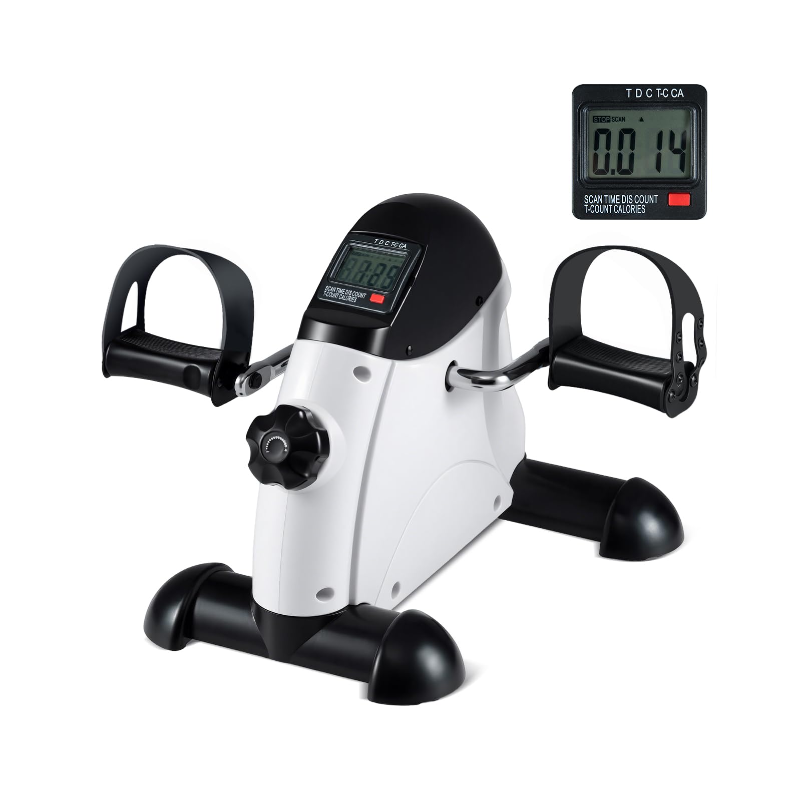 COSTWAY Pedalier d'Appartement sous Bureau, Mini Vélo d'Appartement avec Écran LCD pour Exercices de Pédalage, Pédales Statiques Exercice pour Seniors Équipement de Fitness Intérieur