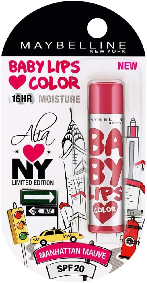Maybelline New York Baby Lips Loves Nyc Tinted Matte Lip Balm For Dark & Pigmented Lips, Manhattan Mauve, 4G