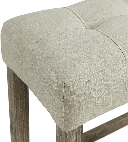 Miniatura 6 de BOWERY HILL Drew - Juego de mesa multiusos para el hogar, cocina, comedor, bar, sala de estar, sofá con 3 taburetes tapizados, sillas en tela nogal