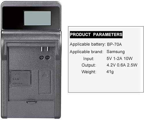 Miniatura 3 de Paquete de 3 baterías de repuesto BP-70A con cargador para Samsung BP70A BP 70A WB30F, WB35F, WB50F, DV150F, ST150F, MV800, ES65, ES67, ES70, ES71,