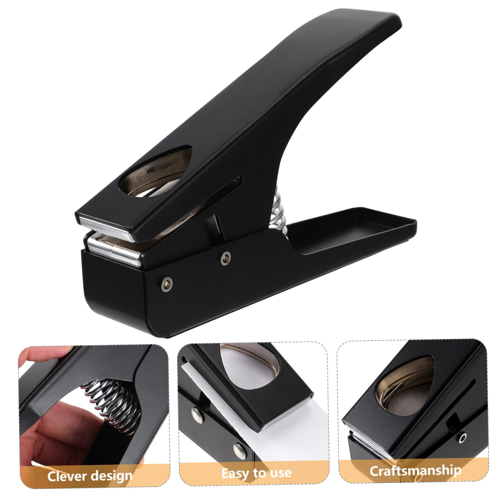 ULTECHNOVO Gitarrenlocher aus Eisen mit Silikonpad Standard Lochdesign und Rostbeständig Werkzeug für Gitarrenbauer und Gitarrenzubehör zur Herstellung von Plektren