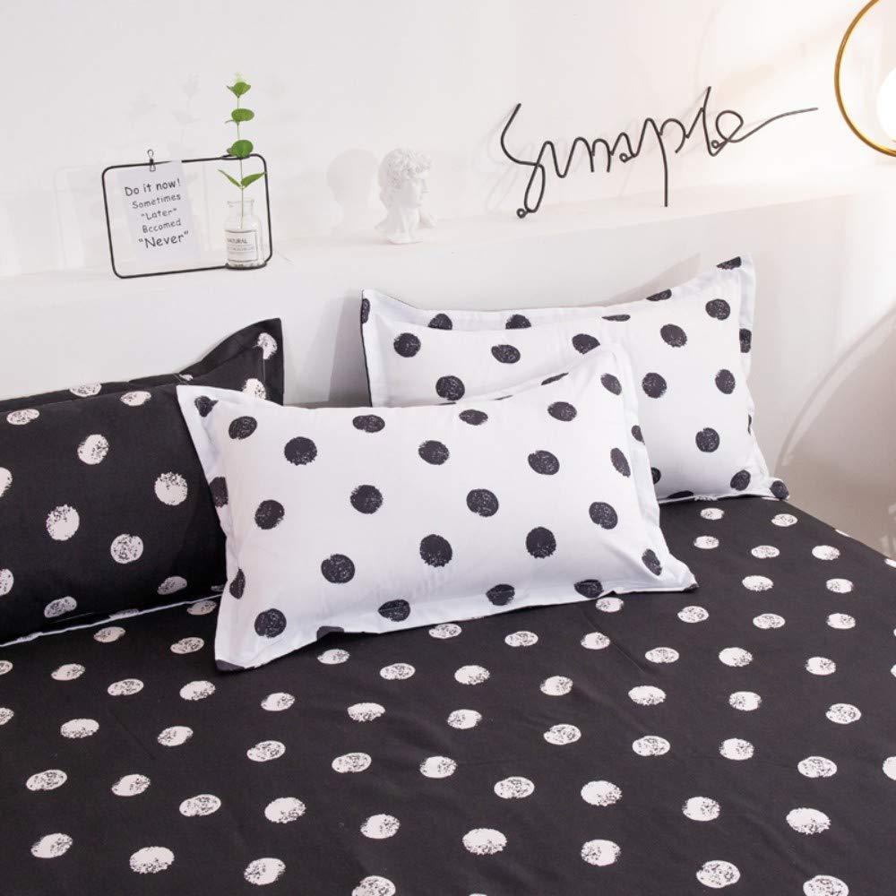 Polka Dots Bedding Set for Kids Boys Girls Teens Black and White Polka Dots Comforter Cover Geometry Duvet Cover Set Reversible Room Decor Simple Modern Bedspread Cover Full Size (No Comforter)