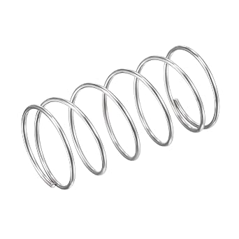uxcell Compression Spring,304 Stainless Steel,18mm OD,1mm Wire Size,9mm Compressed Length,35mm Free Length,5.9N Load Capacity, Silver Tone,5pcs