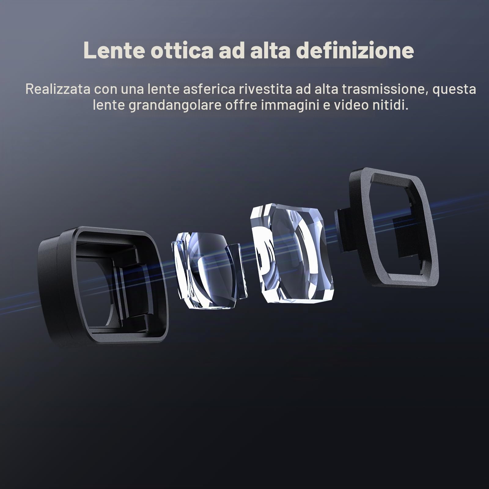 NEEWER Obiettivo Grandangolare 0.75x 108° FOV Compatibile con DJI Osmo Pocket 3 / Pocket 4 / Xtra Muse, Lente Asferica Magnetica HD per Action Camera, LS-45