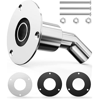 Nuyoah Diesel Heater Accessories Diesel Auxiliary Heater Exhaust Stainless Steel Through Hull Exhaust Skin Adjustment for 24 mm Exhaust Hose Ship Exhaust Diesel Heating Exhaust Pipe for Truck Boat Car
