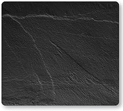 Kesper | 36595 13 Multi-Glass Chopping Board / Hob Cover / Glass / Dimensions: 56 x 50 x 0.8 cm / Slate Design / Colour: Black / Grey