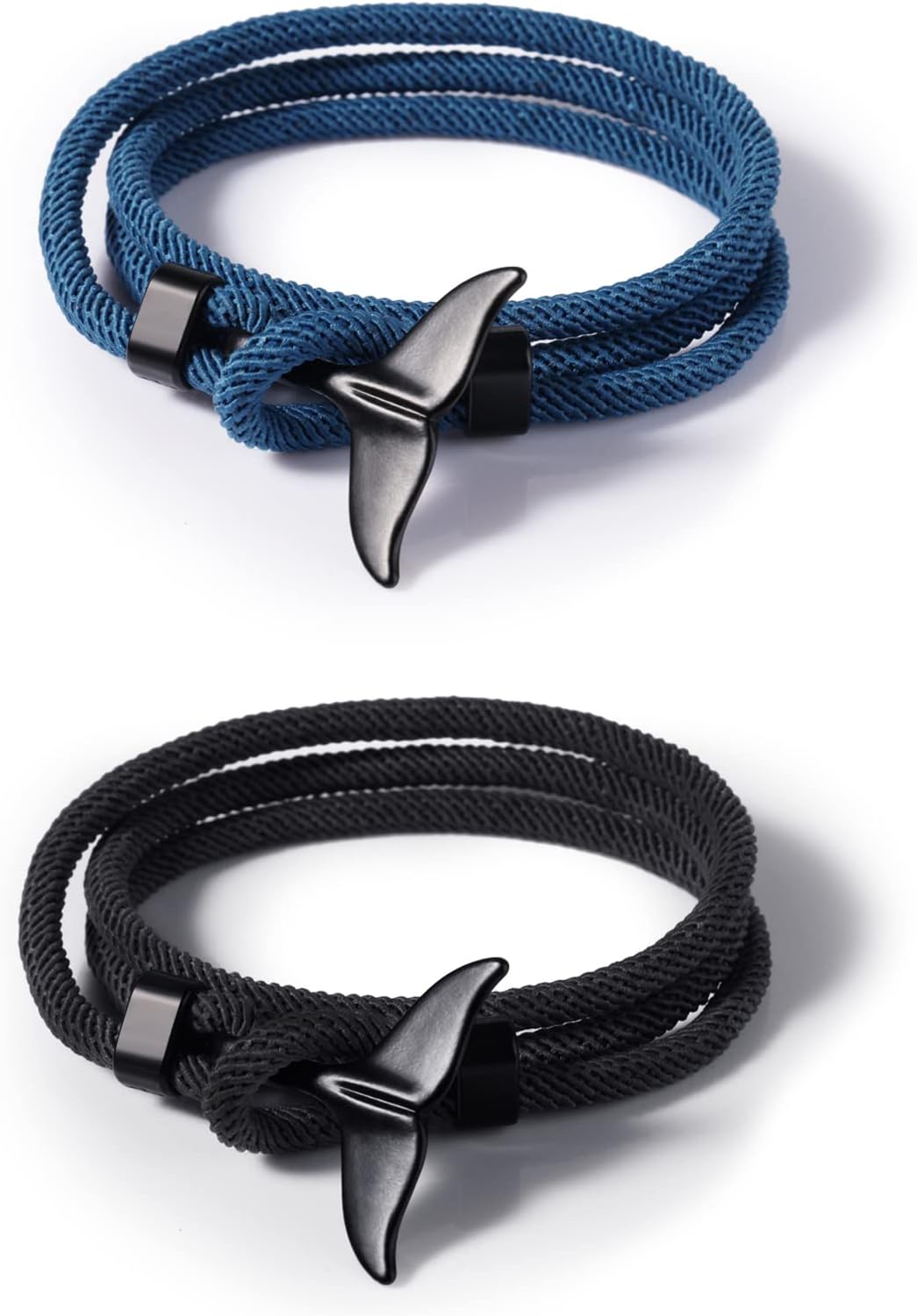 2PCS Paracord Bracelet Friendship Mens Bracelets Rope Surfer Wristband