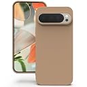 YATWIN Silicone Back Case for Google Pixel 9/9 Pro, Soft-Touch Phone Back Cover for Google Pixel 9/9 Pro-Milk Tee, Black gallery image