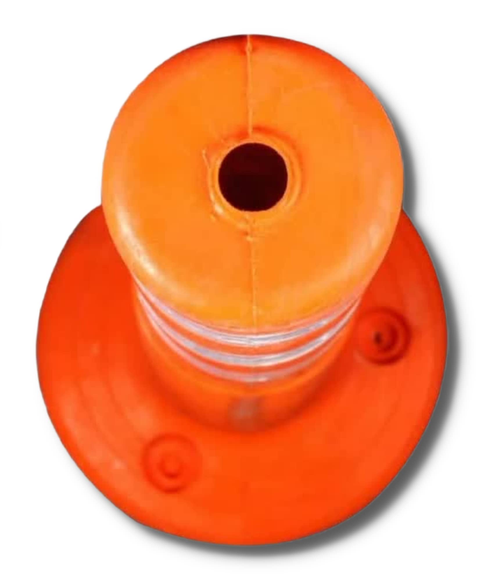 Flexible Spring Parking Post Barrier High Grade Polyurethane Material With 3 White Reflective Tapes Easy To Install - Orange (Pack Of 3) 2