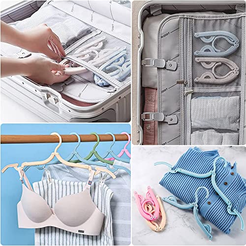 Tragbare Kleiderbügel Magic Faltbare Kunststoff Kleider Trocknen Rack mit Anti-Rutsch-Nut für Zuhause Reisen Outdoor Camping 15 Stück 5 Farben