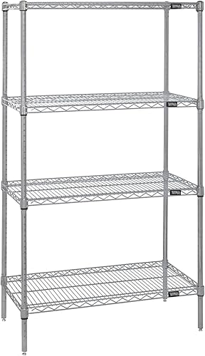 Miniatura 7 de Quantum Storage Systems kit para principiantes para unidad de librero de 4 niveles, de 54 pulgadas de alto, en alambre, con acabado en cromado,