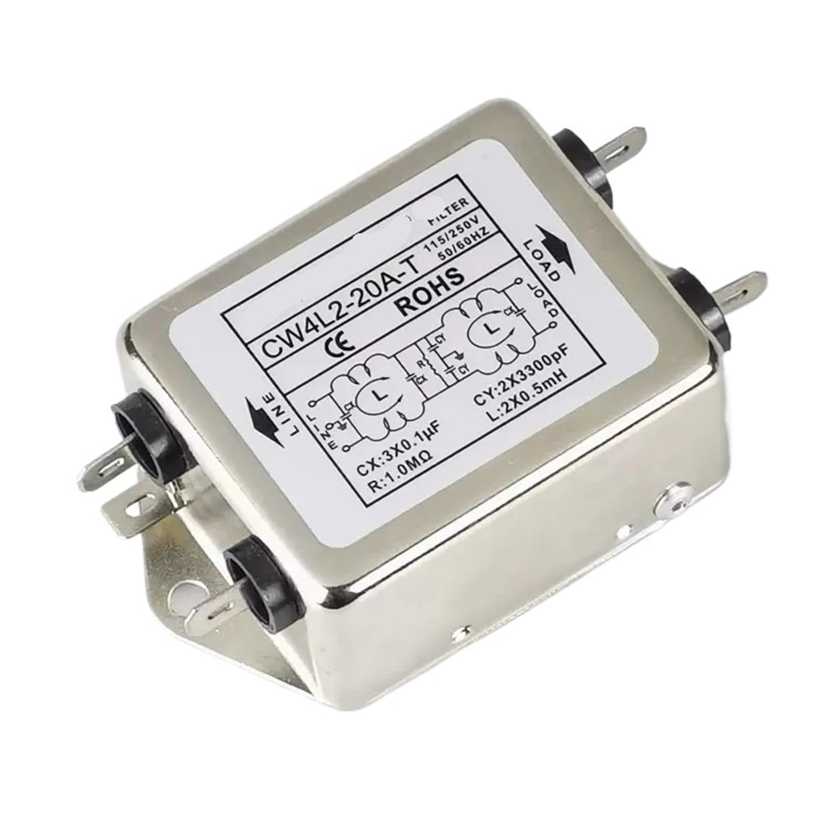 Filtro de potencia monofásico CW4L2 para proteger sistemas de sonido de interferencias