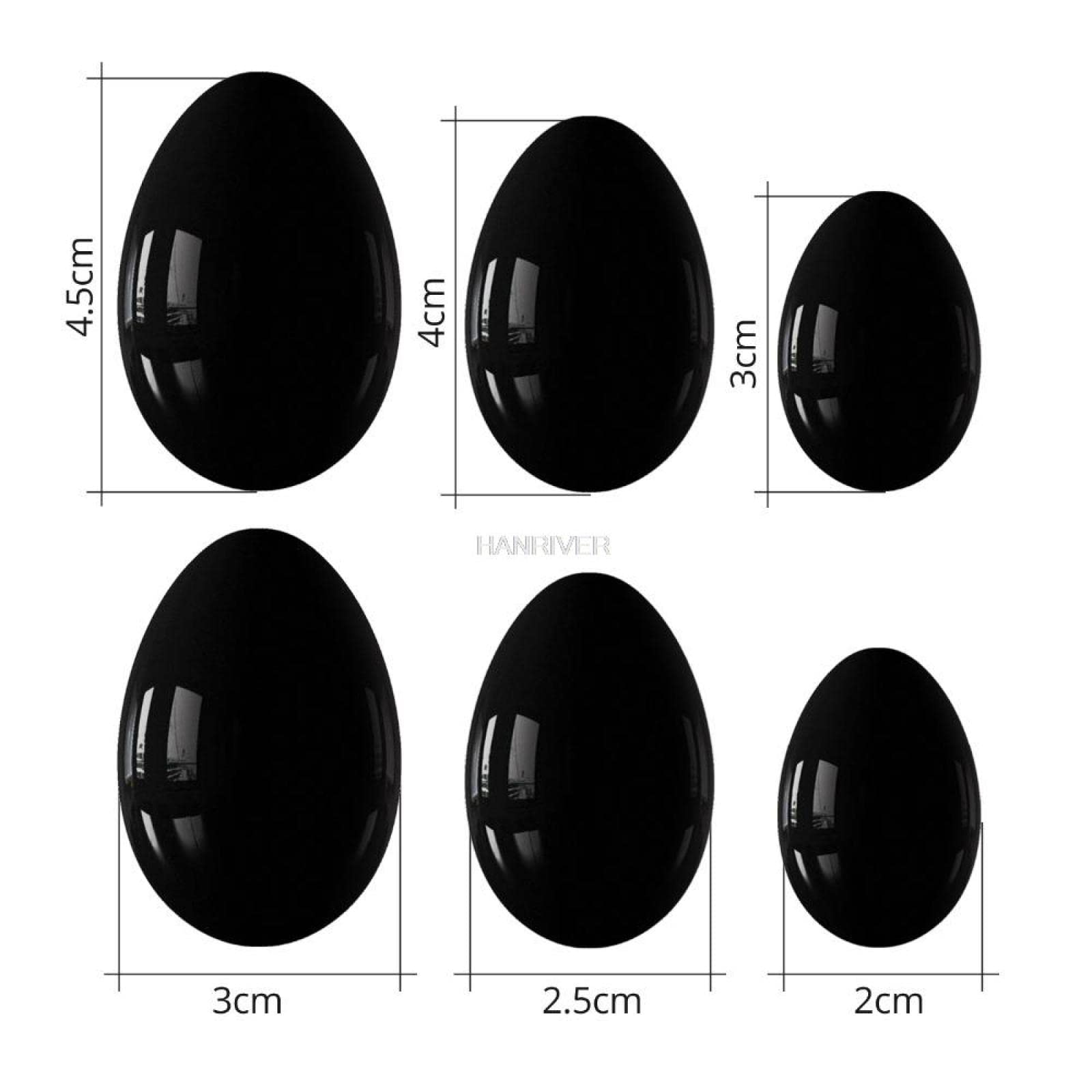 3 Piezas de obsidiana Jade Egg Set Natural Jade Egg Drilling Piso pélvico Ejercicio Muscular Bola Kegel Ejercicio Bola de Cristal,Multi Piedra de Cristal (Color : Ivory)