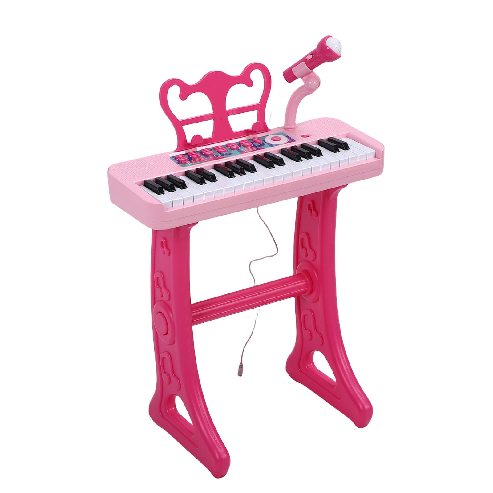 Topiky Tastiera di Giocattolo per Bambini a 37 Tasti con Microfono e Sgabello - Strumento Musicale Elettronico per Bambini Principianti, Tastiera Educativa per l'apprendimento con Doppi Altoparlanti,