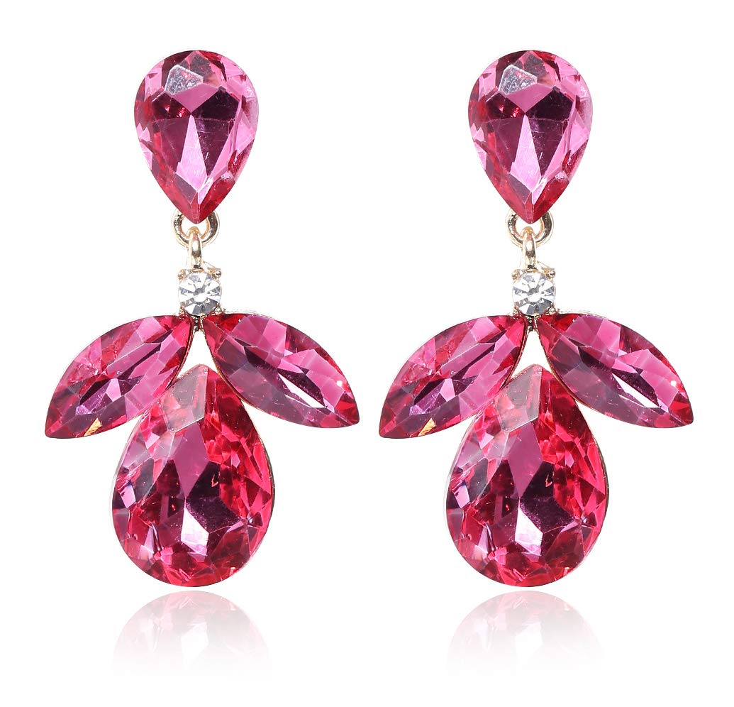YouBellaJewellery Crystal Drop Earrings for Girls and Women