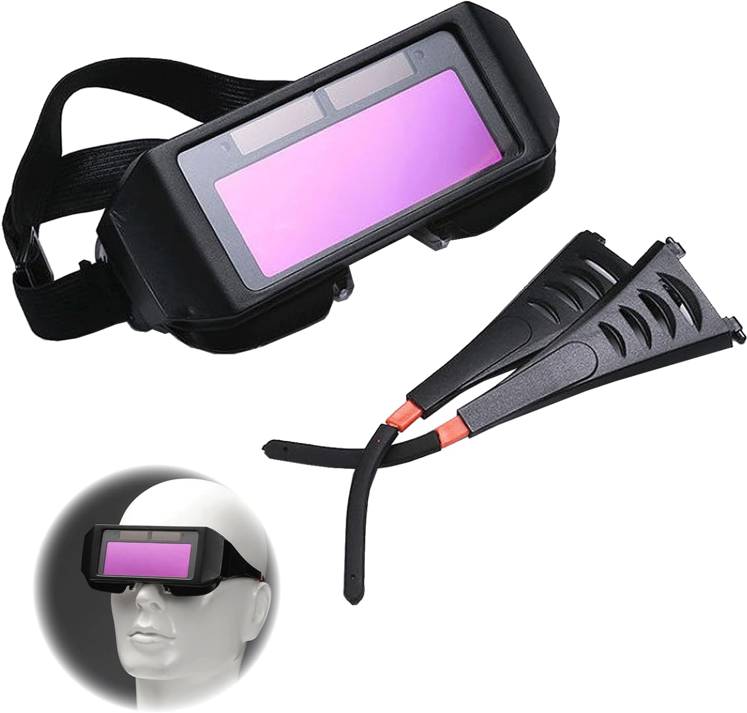 LNGJIN Solar Auto Darkening Welding Goggles,Welding Goggles,Welding