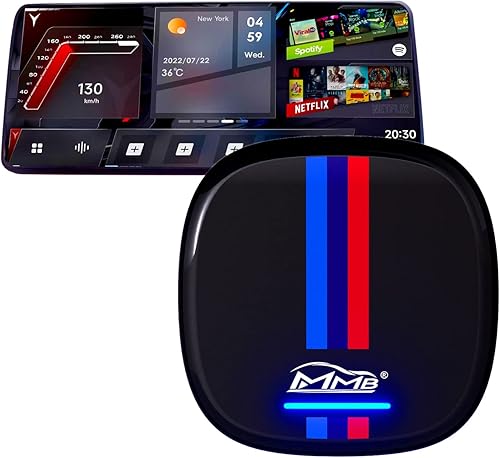 MMB MAX - Caja de video multimedia accesorios de coche adecuados para automóviles BMW, adaptador de caja Ai 2023, sistema Android 10 Octa-Core y red