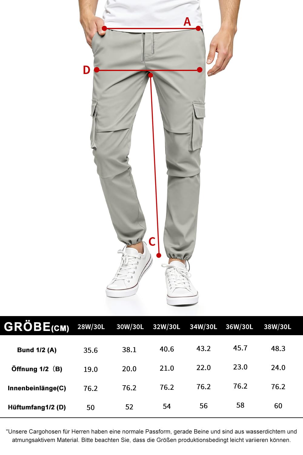 GINGTTO Pantaloni Cargo Uomo Slim Fit Elasticizzati Pantalones Stretch Joggers Pants Impermeabili Multitasche