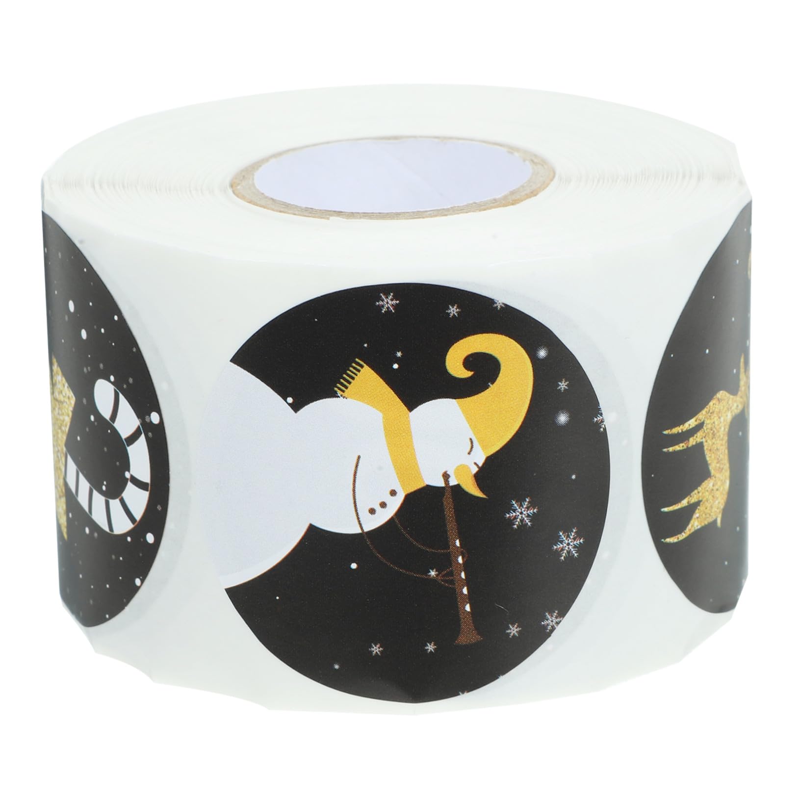 5 Adesivi Natalizi Rotondi Etichette Regalo Decorative per Scatole e Buste Adesivi Scrivibili per Auguri e Confezioni Festive