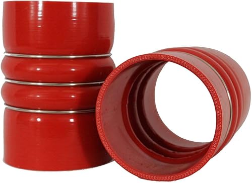 Miniatura 2 de TORQUE Juego de 2 mangueras de silicona CAC de carga de aire de 3 x 6 pulgadas con abrazaderas de perno en T, turbo de identificación de 3 pulgadas,