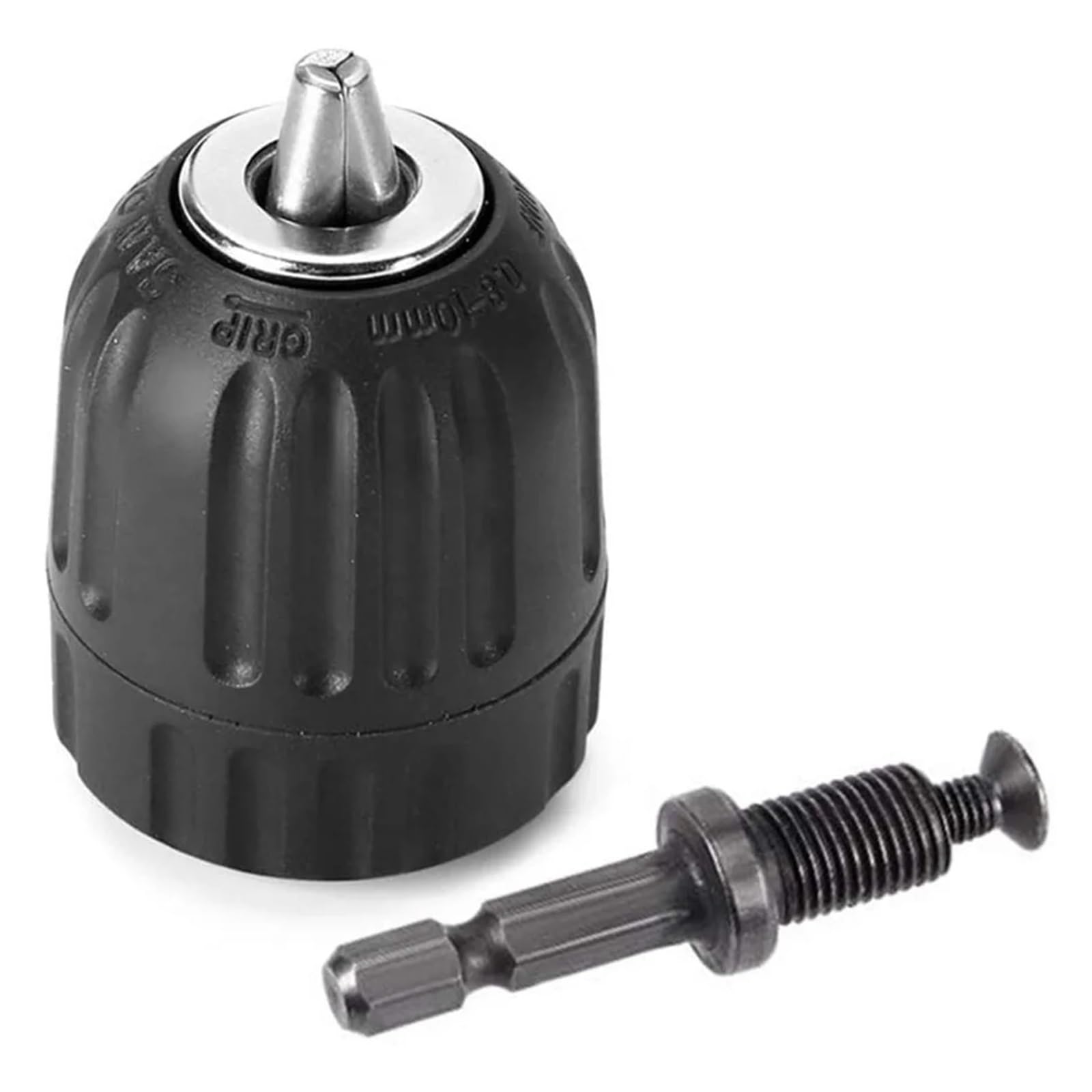 Convertitore for mandrino autoserrante da 0,8-10 mm Adattatore for cambio rapido con filettatura 3/8"- 24UNF Attacco esagonale 1/4"(1PC(0.8-10mm))