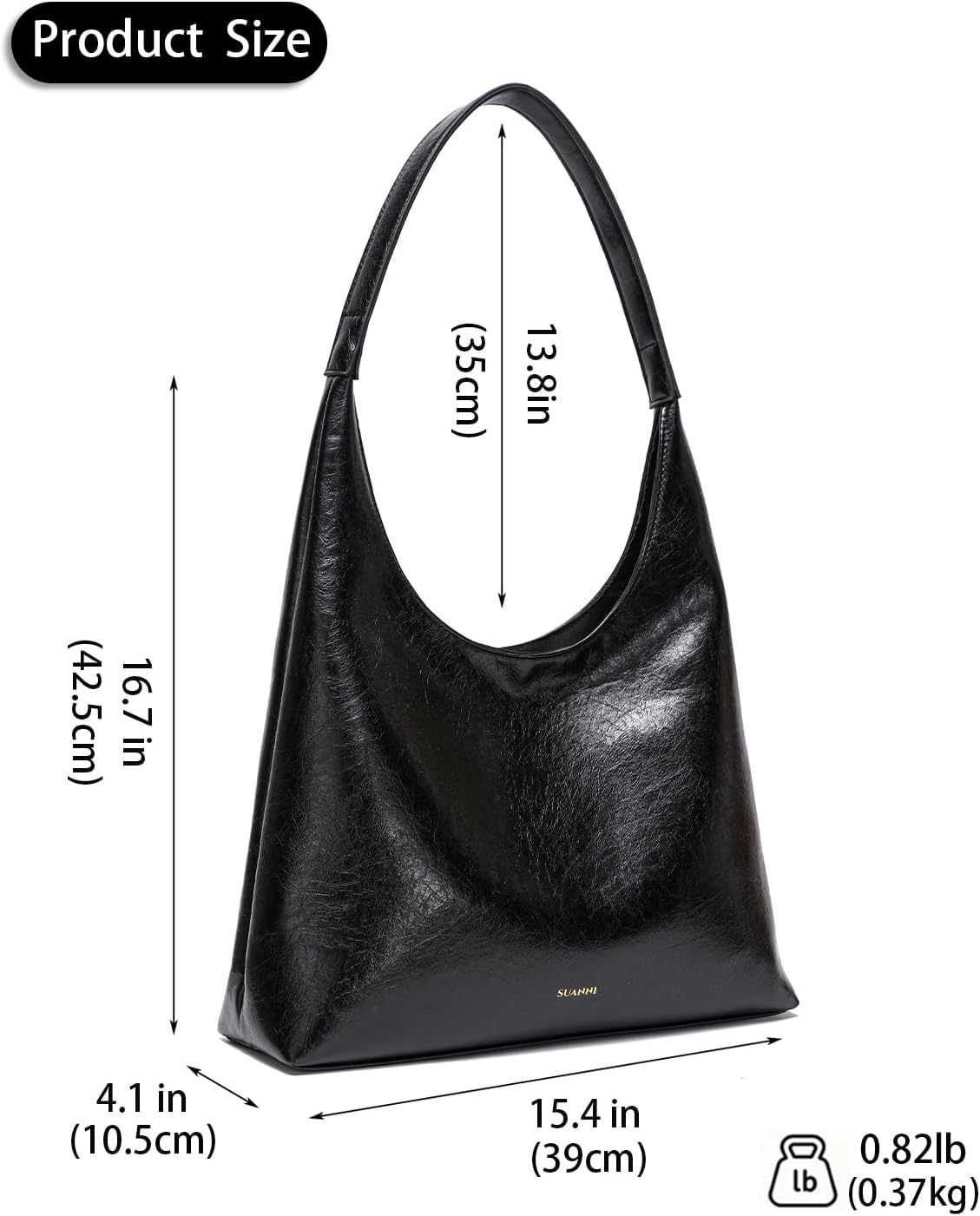 Leopard Suede Tote Bag for Women, Large Brown Slouchy Shoulder Hobo Handbag, Vegan Leather Purse With Zipper for Work - Image 3