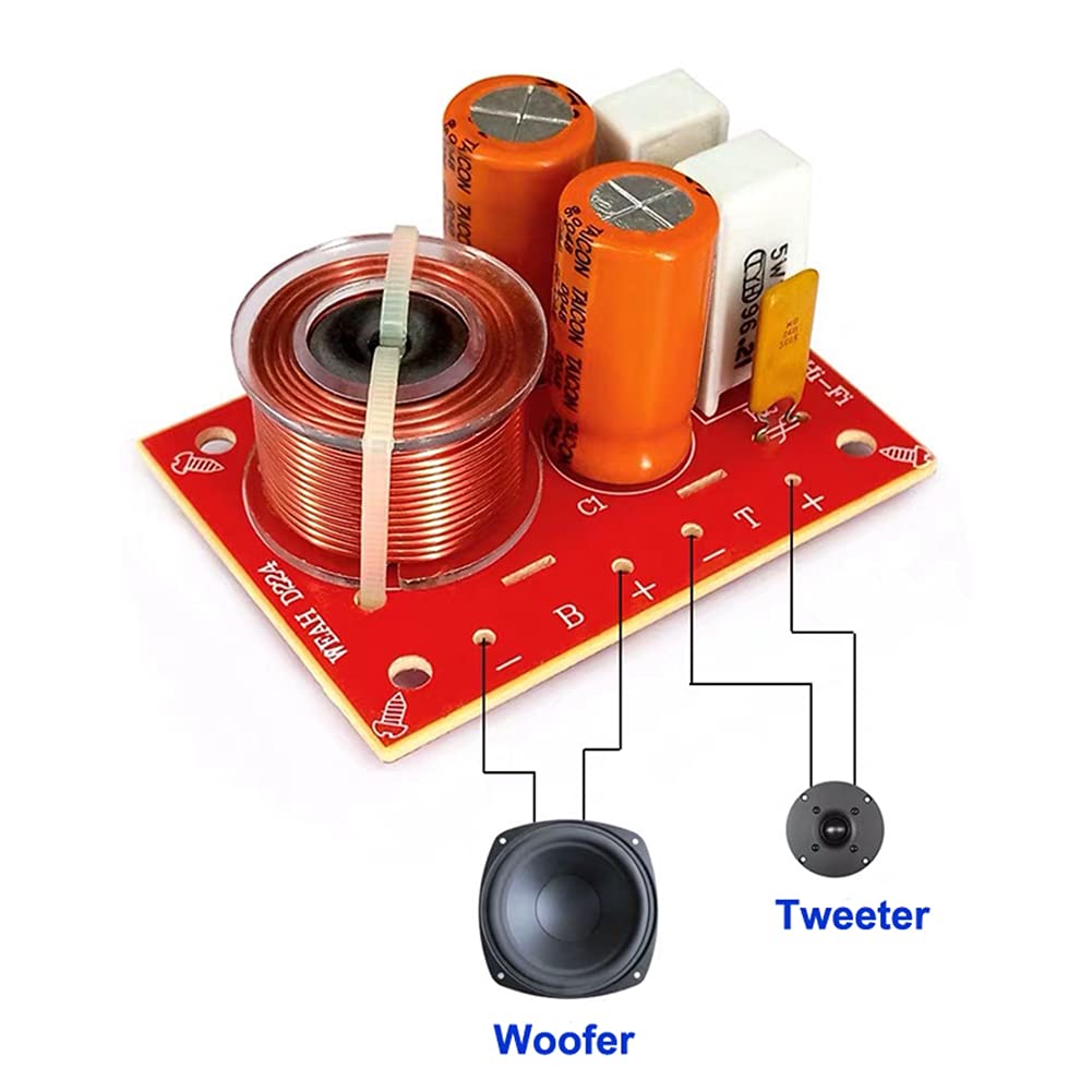 2 Pezzi 2 Vie 80W FAI DA TE Circuito Filtro Altoparlante Acuti Gravi Divisore di Frequenza Home Cinema HiFi Filtro Crossover Audio Stereo