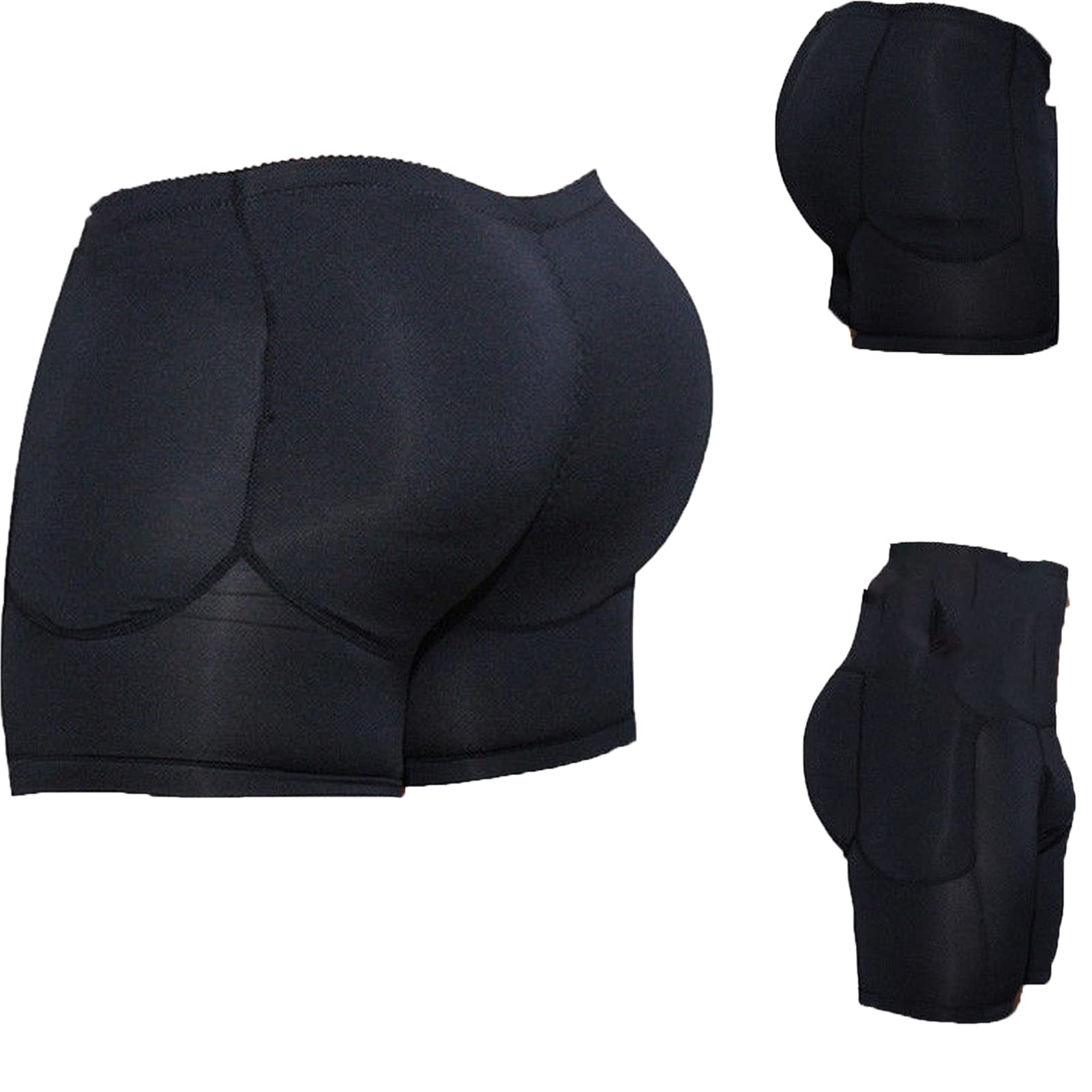 Faringoto Gepolsterte Herren-Unterwäsche, Netzstoff, kurz, Buttoceks Lifter, vergrößerbarer Po, Push-Up-Pad, Unterhose