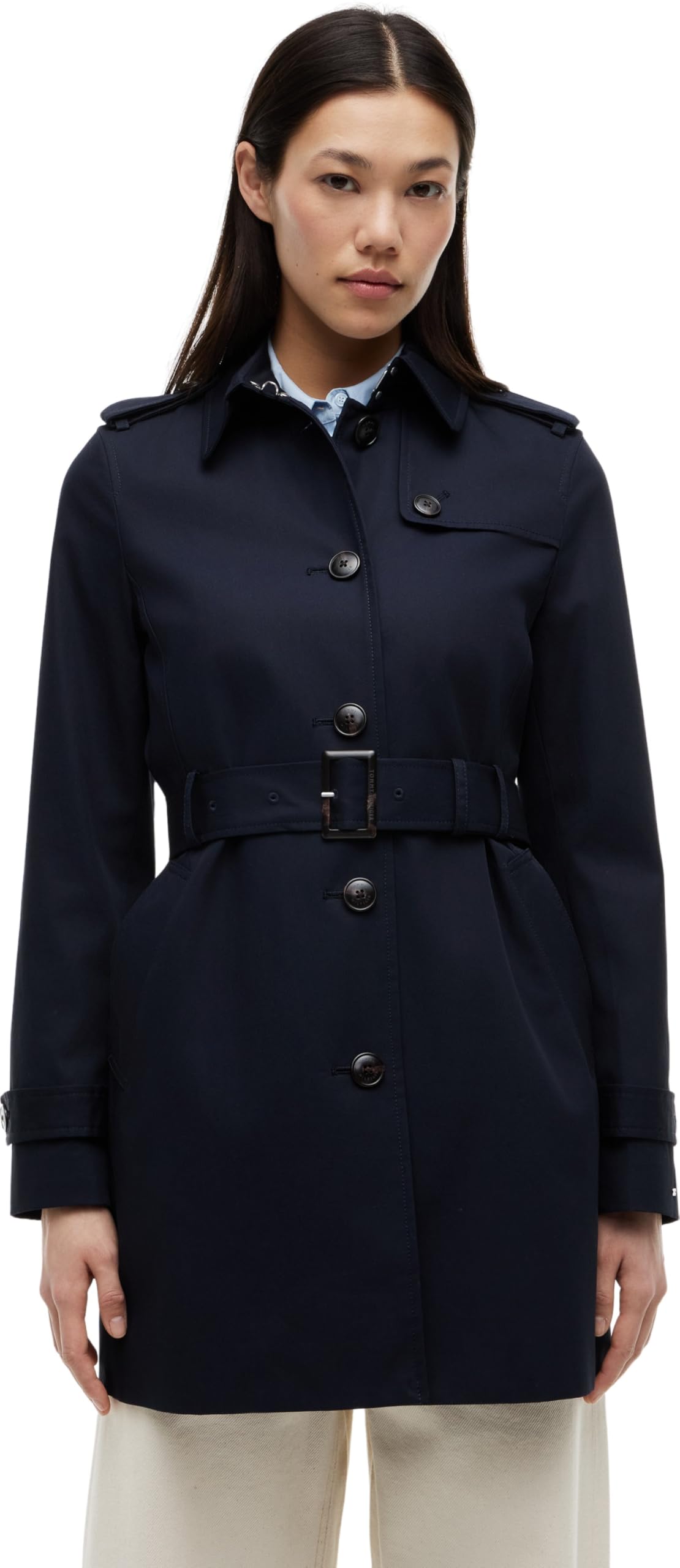 Tommy Hilfiger Damen Jacke Heritage Single Breasted Trench Übergangsjacke