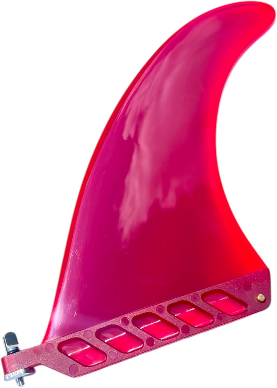 8-Inch Flex Paddleboard Fin, Soft Flexible SUP Fin for US Box Mount and Includes a Stainless Steel no Tool fin Screw and nut. Red Color Paradisepad