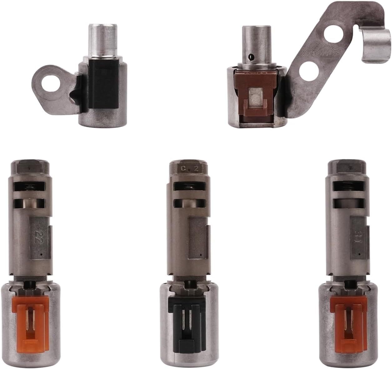 5Pcs Transmission Solenoid Kit Compatible with Toyota Camry Highlander RAV4 Celica Solara Lexus ES300 RX300 Replaces U140E U240E U241 35240-32010 35210-21010