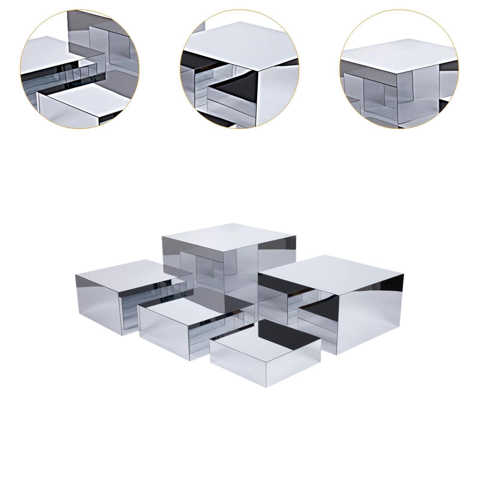 Acryl Buffet Riser Lebensmittel Riser für Buffet-Tisch, Cube Verschachtelung Riser, Desserts Display Stand, Hintergrund Schaumstoff Requisiten für Kosmetik, Schmuck, Collectibles, Stil g