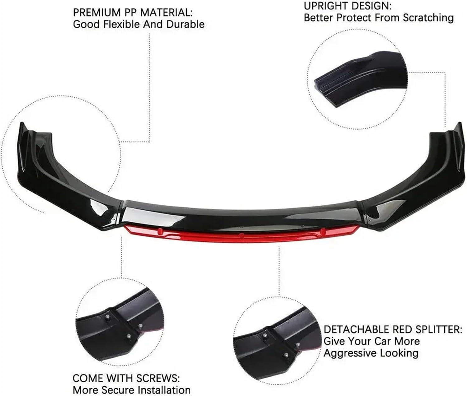 Car Front Bumper Lip Spoiler Splitter Guard Protector image 4