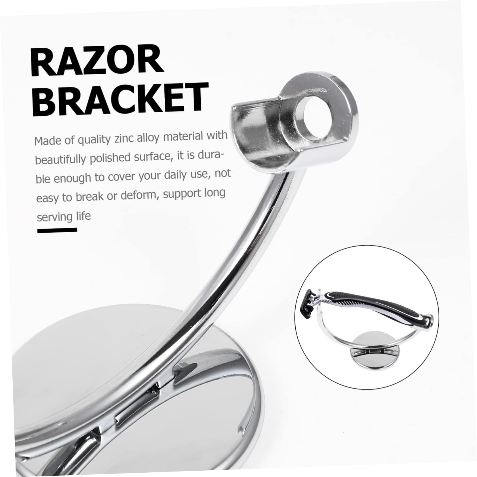 Mipcase 2pezzi Supporto Per Rasoio Sicuro Di Stand Per Rasoio Da Barba Organizzatore Nonslip Per Cura Della Barba Design Elegante e Resistente Alla