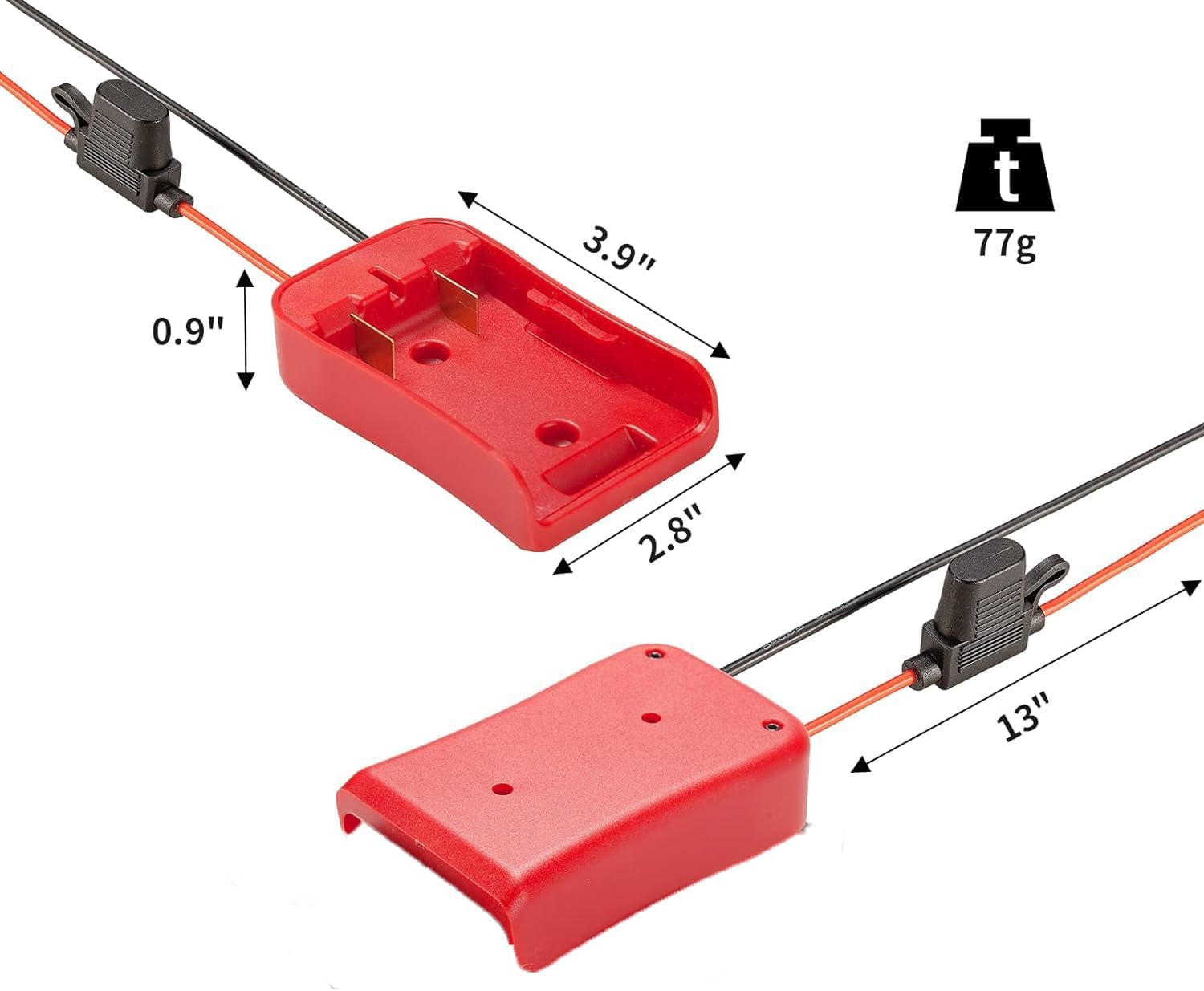 Crivnhar Power Wheels Battery Adapter Compatible for Craftsman 20V Battery, 14 Gauge Wire Terminals with Fuse Protection, Fits CMCB204 CMCB202 CMCB201 for Power Wheels, Robotics & DIY Upgrades
