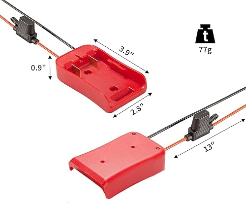 Miniatura 4 de Adaptador de rueda eléctrica compatible con batería Craftsman de 20 V con terminales de fusible y cable, conector de alimentación para robótica de