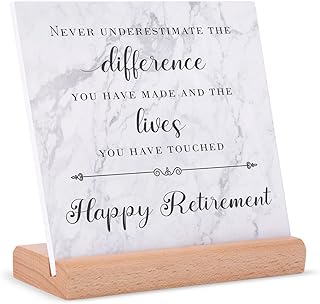 Niyewsor Retirement Gifts for Women/Men, Acrylic Plaque - Retirement Gifts, Leaving Gifts for Colleagues Women Men, Happy Retirement Gifts for Colleague/Friends/Boss/Nurse/Teater/Women/Men