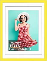 Vista 83 de KINLINK Marco de Fotos 11x14 Natural, Marco de Madera Maciza 11x14 con Plexiglás Acrílico para Fotos 5x7/8x10 Con Paspartú, Exhibición de Mesa