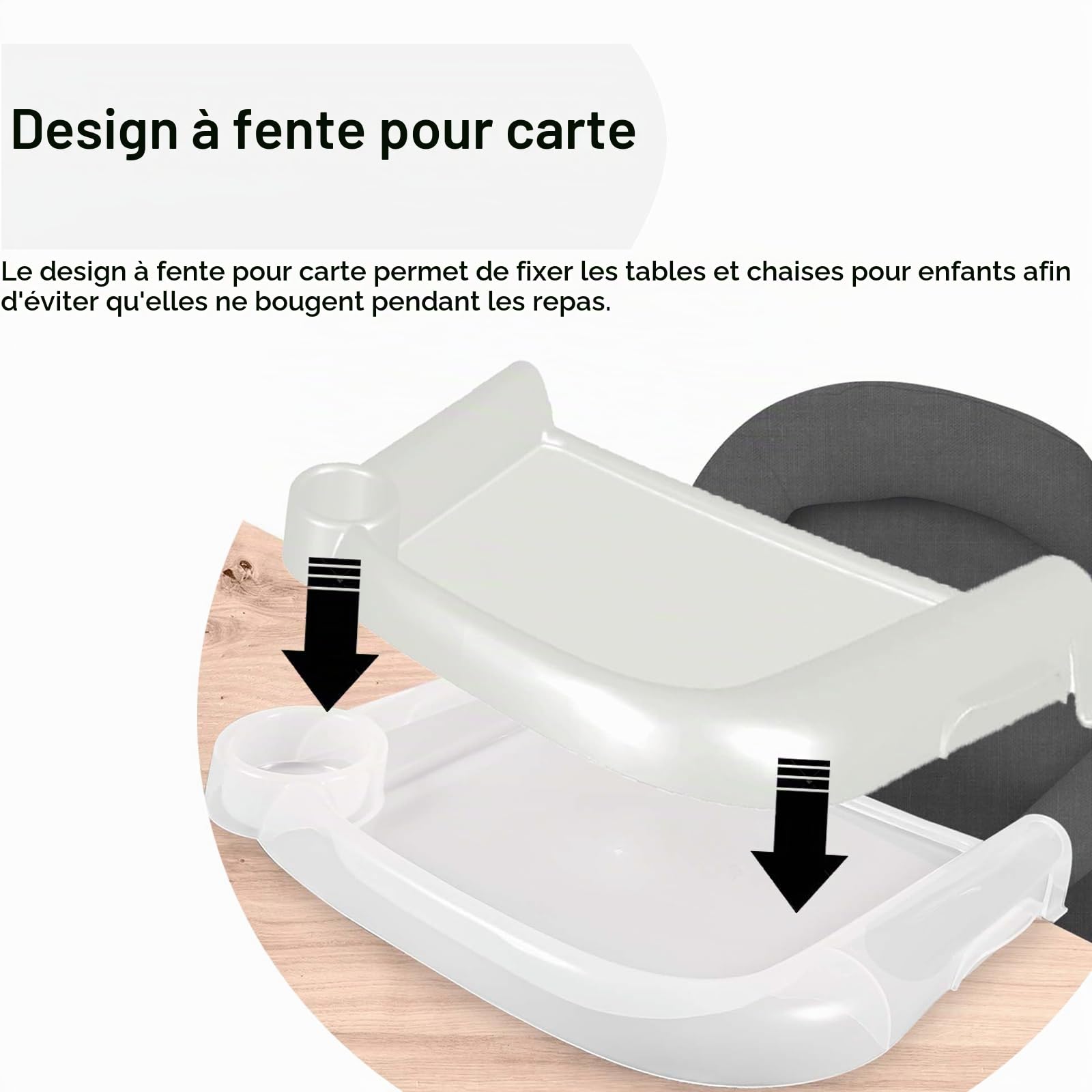 Plateau pour siège de table Inglesina - Plateau pour bébé - Plateau amovible - Ne laisse pas de traces - Pour la maison et les déplacements - Passe au lave-vaisselle