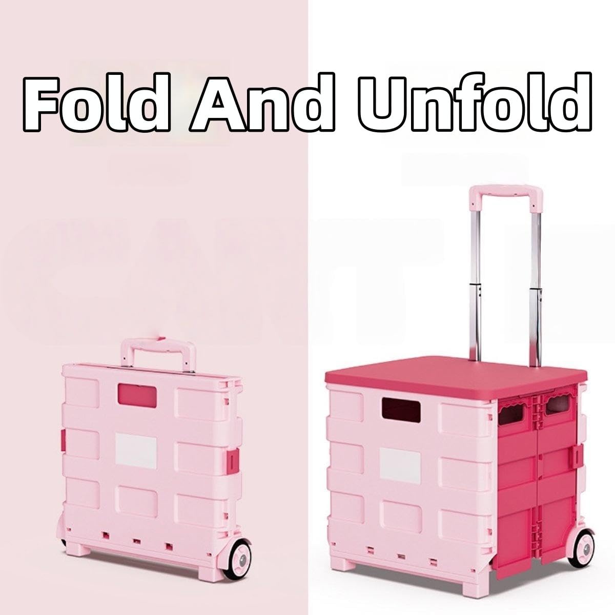 Carrello Pieghevole per Auto, Portatile e Resistente con Maniglia Regolabile, Grande capacità per Spesa, Utilizzo Domestico e Campeggio, Adatto a Tutti i Tipi di Veicoli