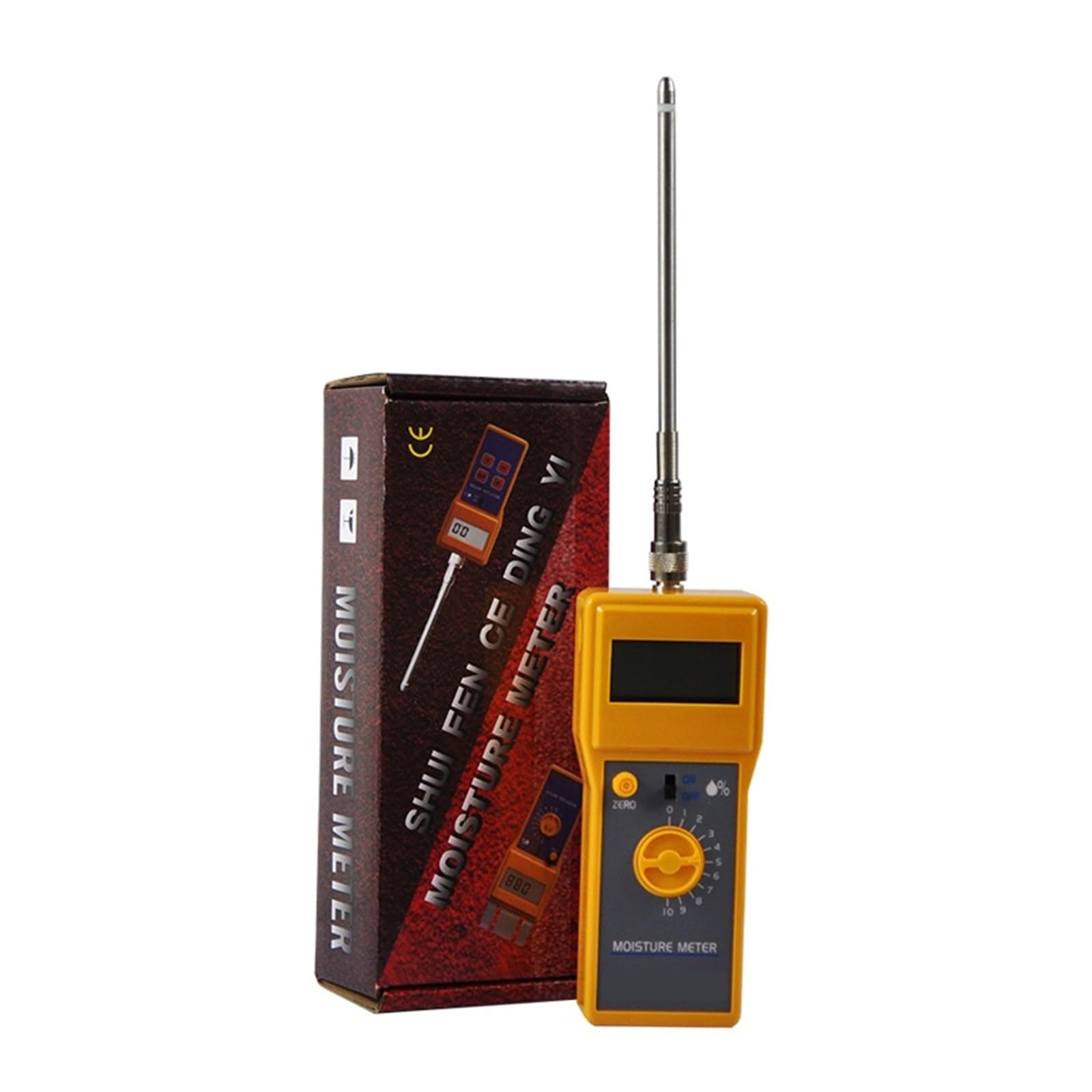 Medidor de humedad digital de 0 a 80% con sonda de 20 cm y pantalla LCD for frutas secas, pan y más. Lecturas precisas