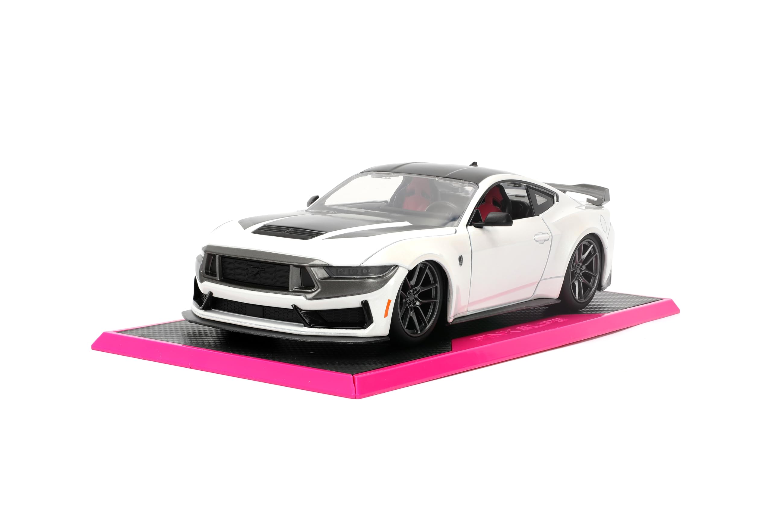 JADA Pink Slips 1:24-2024 Ford Mustang, Die-Cast Car with Base
