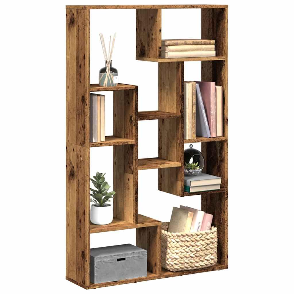 Libreria effetto legno anticato, 72 x 20 x 120,5 cm