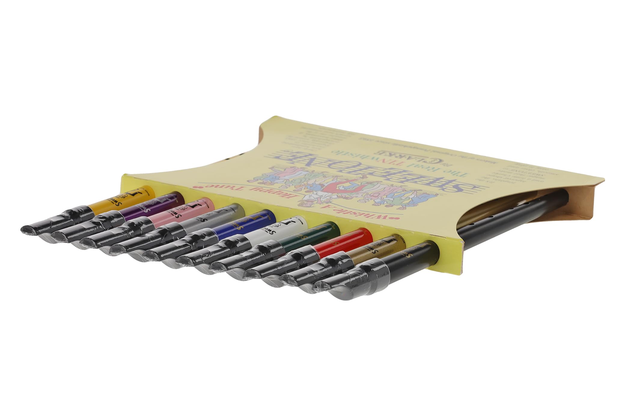 Clarke Pennywhistle Sweetone - Die echte Tin Whistle - Metall - Kunststoffmundstück - Stimmung 10xD - Display - Sortierte Farben